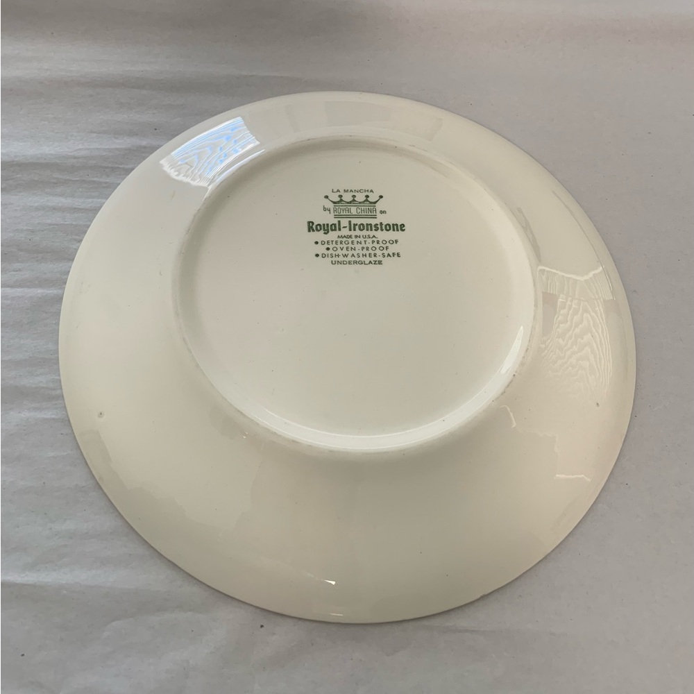 VTG MCM Elegant Black and White, China Dinner Plates LA MANCHA. Set of 4. - Picture 9 of 11